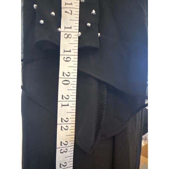 MSK Black Embellished Sheer Sleeve Dress Women’s Size 14 Knee Length Cocktail - Picture 3 of 9